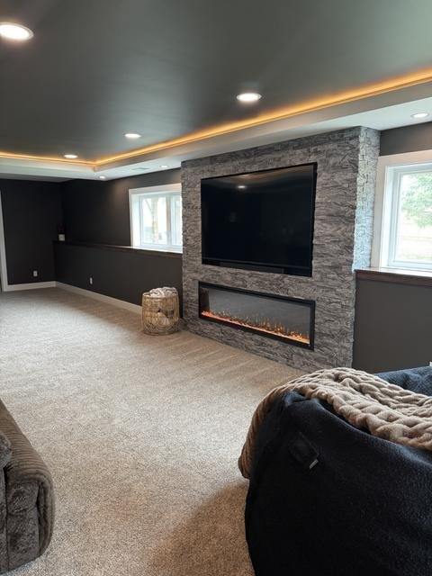 Clinton Basement, finished work by Monien Construction